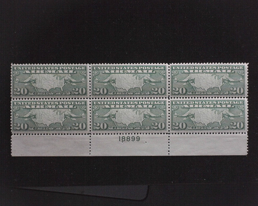 #C9 MNH 20 cent Maps Airmail plate block Inclusion F/VF US Stamp