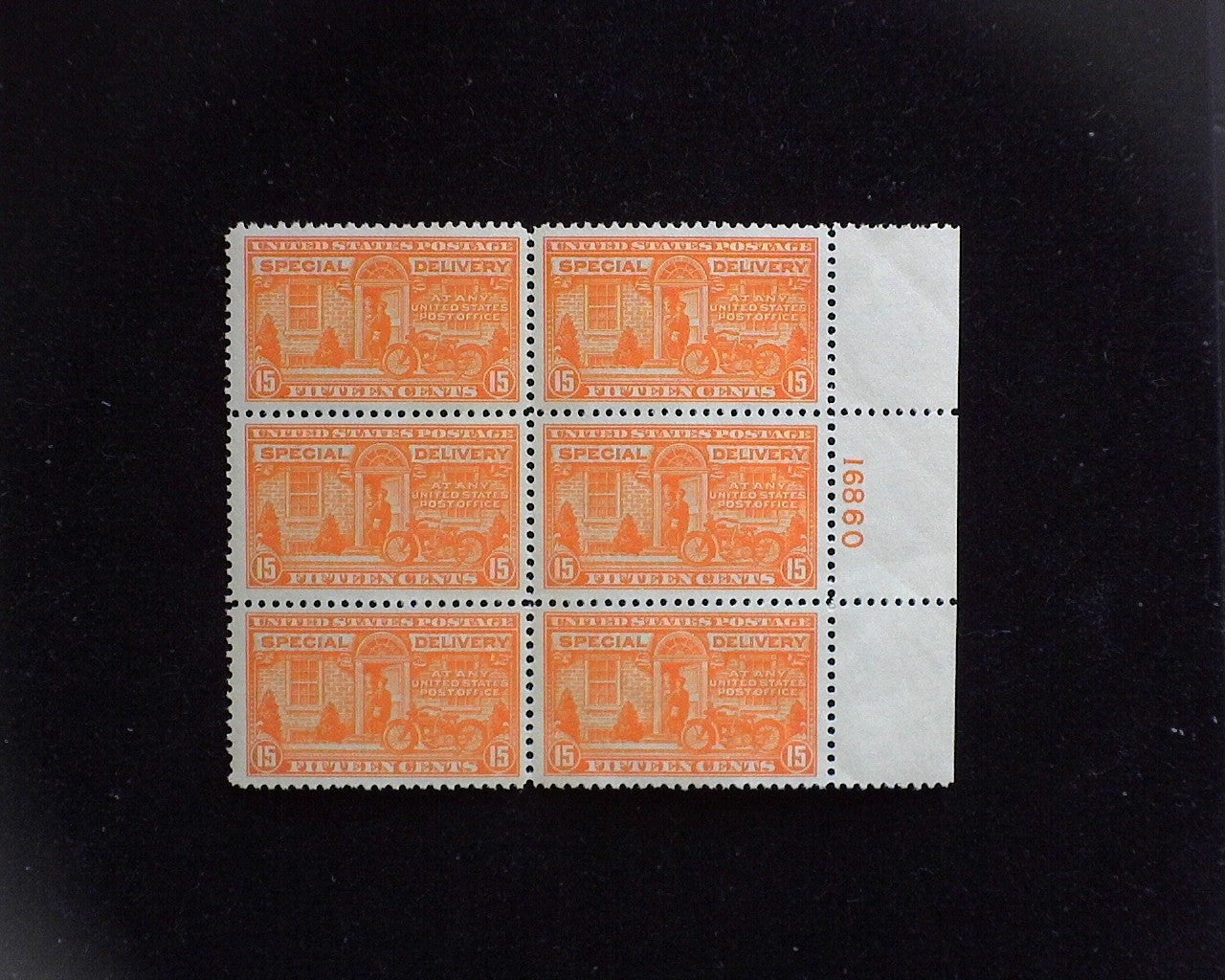 US E-Special Delivery Plate Block Stamps