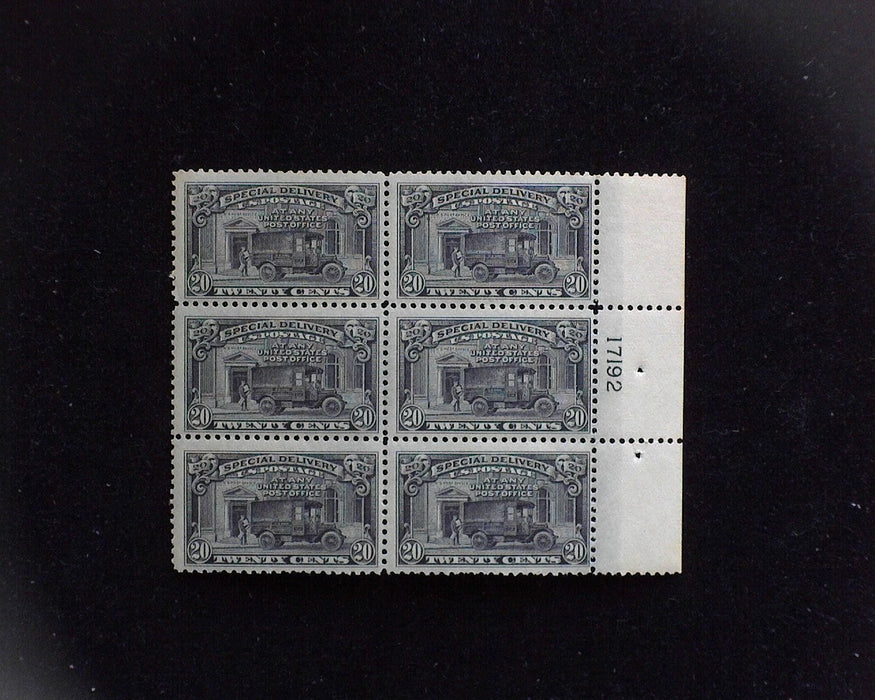 #E14 MNH 20 cent Special Delivery plate block Vf/Xf US Stamp