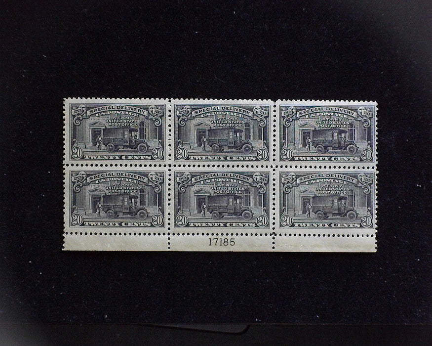 #E14 MNH 20 cent Special Delivery plate block VF US Stamp