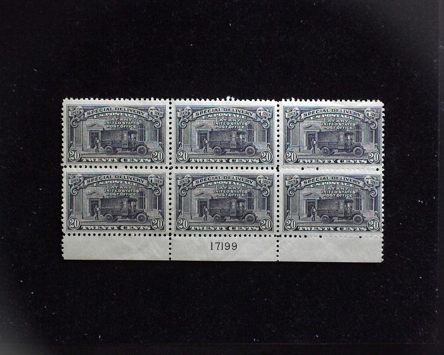 #E14 MNH 20 cent Special Delivery plate block F/VF US Stamp