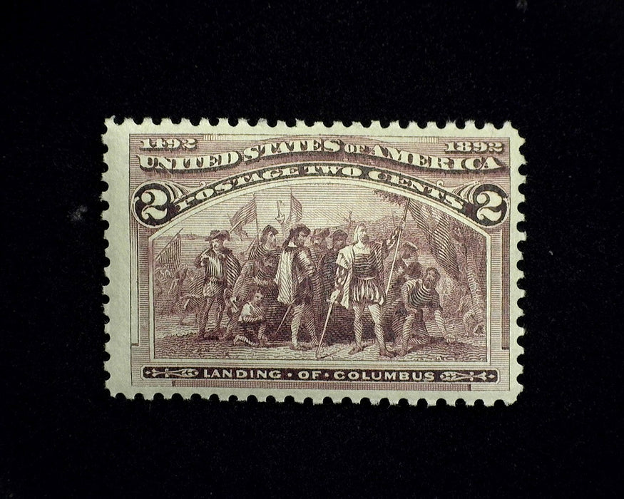 #231 MNH 2 cent Columbian Fresh rich color VF US Stamp