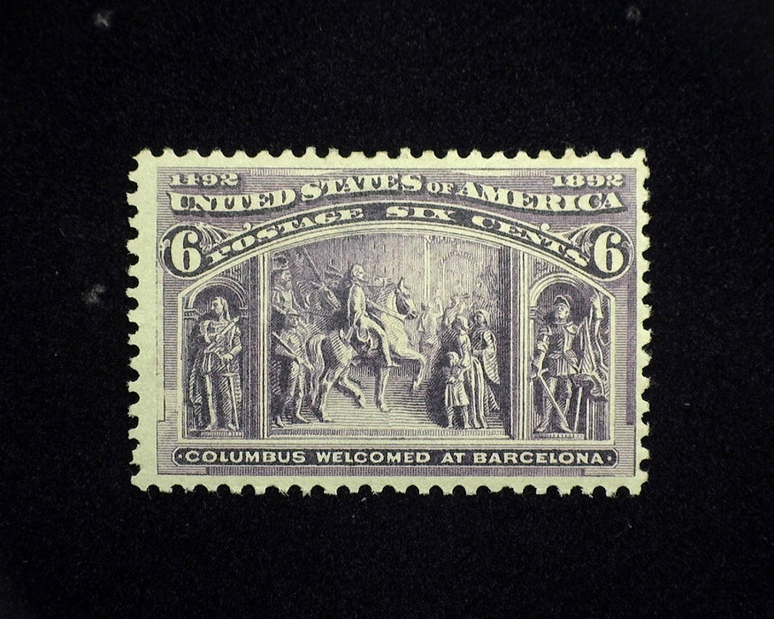 #235 6 cent Columbian Mint F LH US Stamp