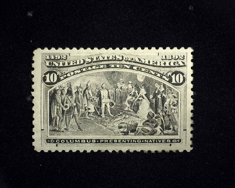 #237 10c Columbian Mint Vf/Xf LH - US Stamp