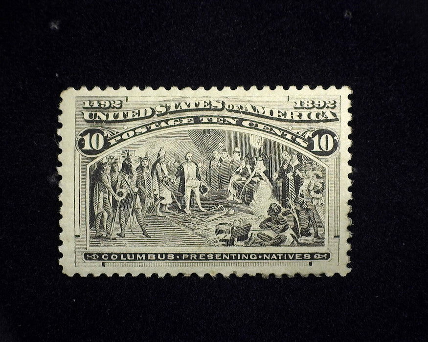 #237 10 Cent Columbian Mint Vf/Xf LH US Stamp