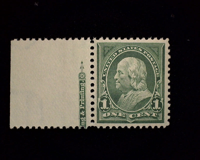 #279 Outstanding sheet margin stamp, a gem! Mint XF/S NH - US Stamp