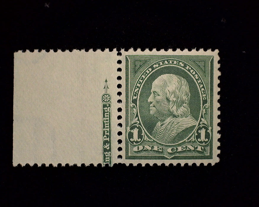 #279 Outstanding sheet margin stamp a Gem! Mint XF/S NH US Stamp