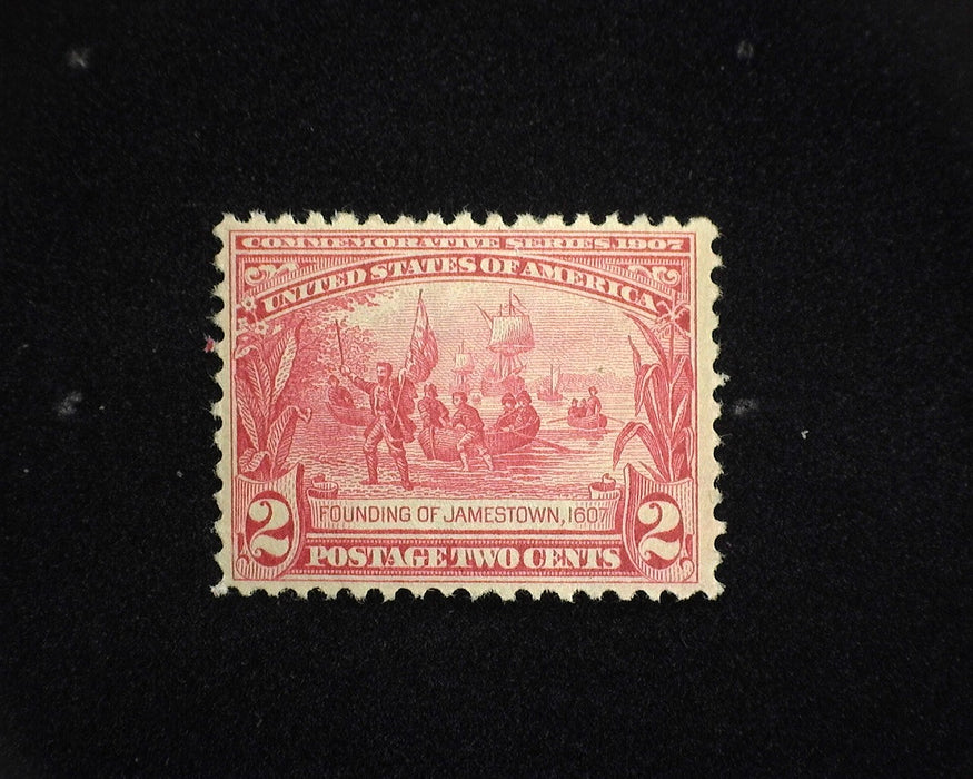#329 2 cent Jamestown Fresh. Mint F/VF NH US Stamp