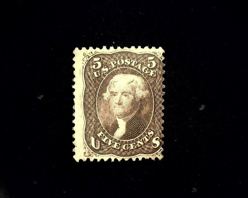 #76 Mint AVG Regummed stamp. - US Stamp