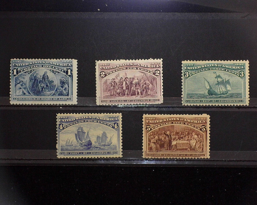 #230-240 1892 Columbian issue MH F US Stamp