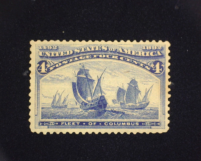 #233 4c Columbian Mint Vf/Xf LH - US Stamp