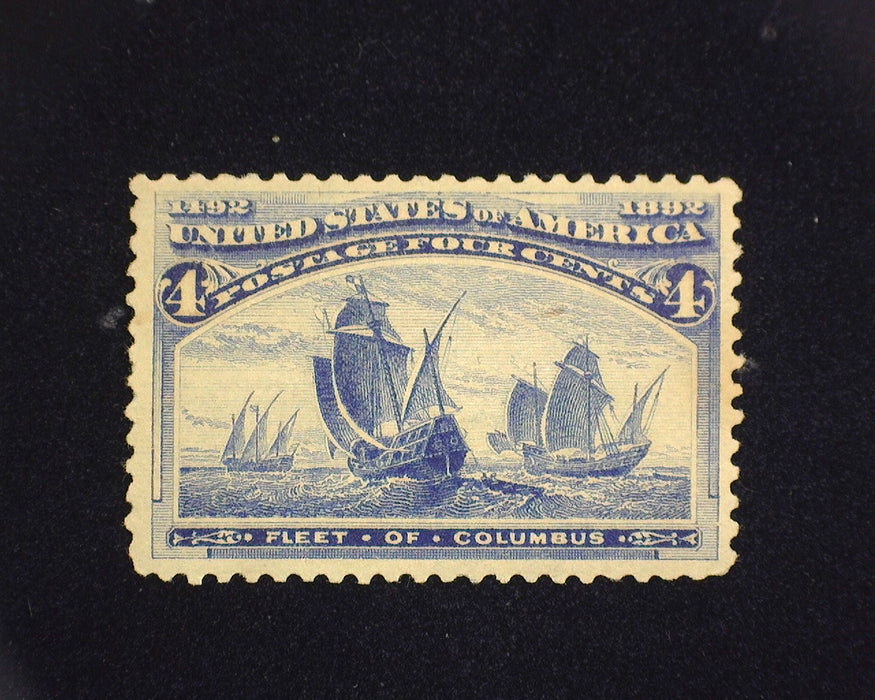 #233 4 cent Columbian. Mint Vf/Xf LH US Stamp