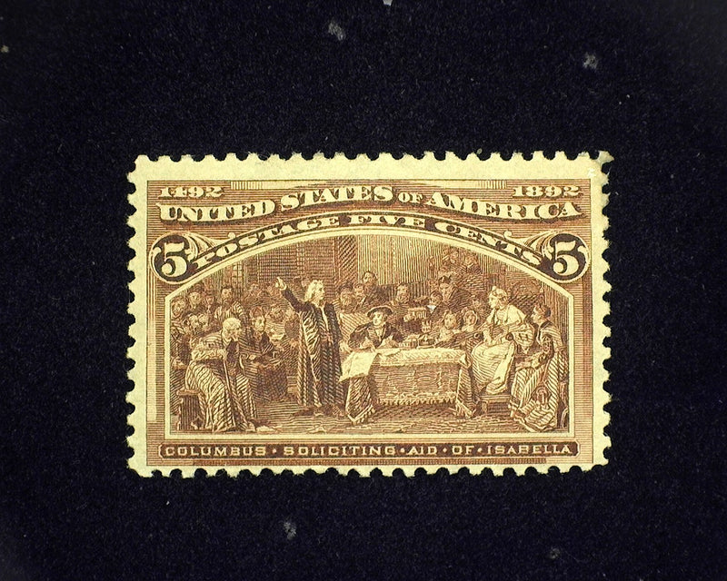 #234 MH 5 cent Columbian. F US Stamp