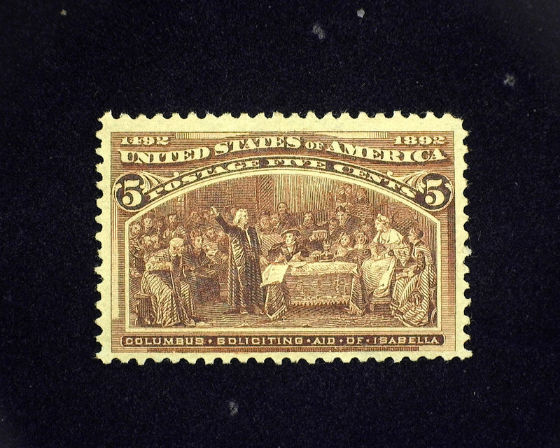 #234 5c Columbian Mint Vf/Xf LH - US Stamp