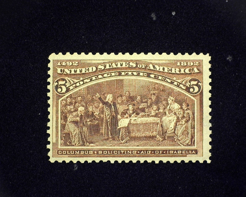 #234 5c Columbian Mint Vf/Xf LH - US Stamp