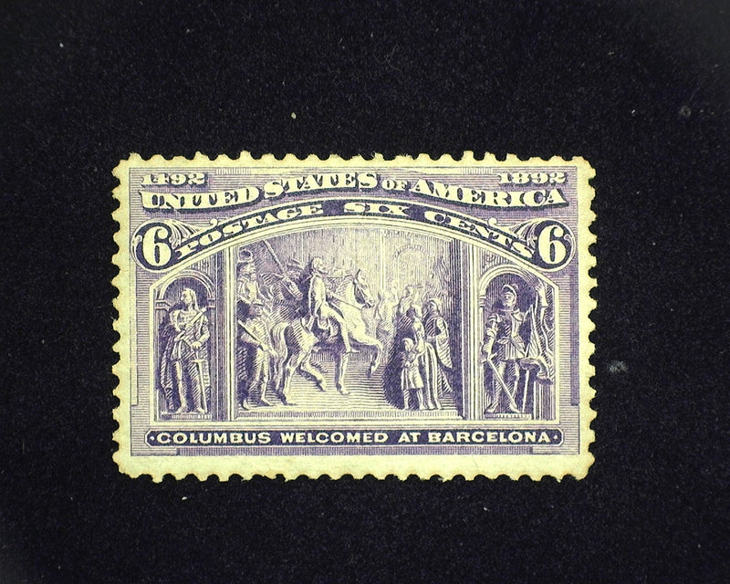 #235 6c Columbian Mint F/VF NH - US Stamp
