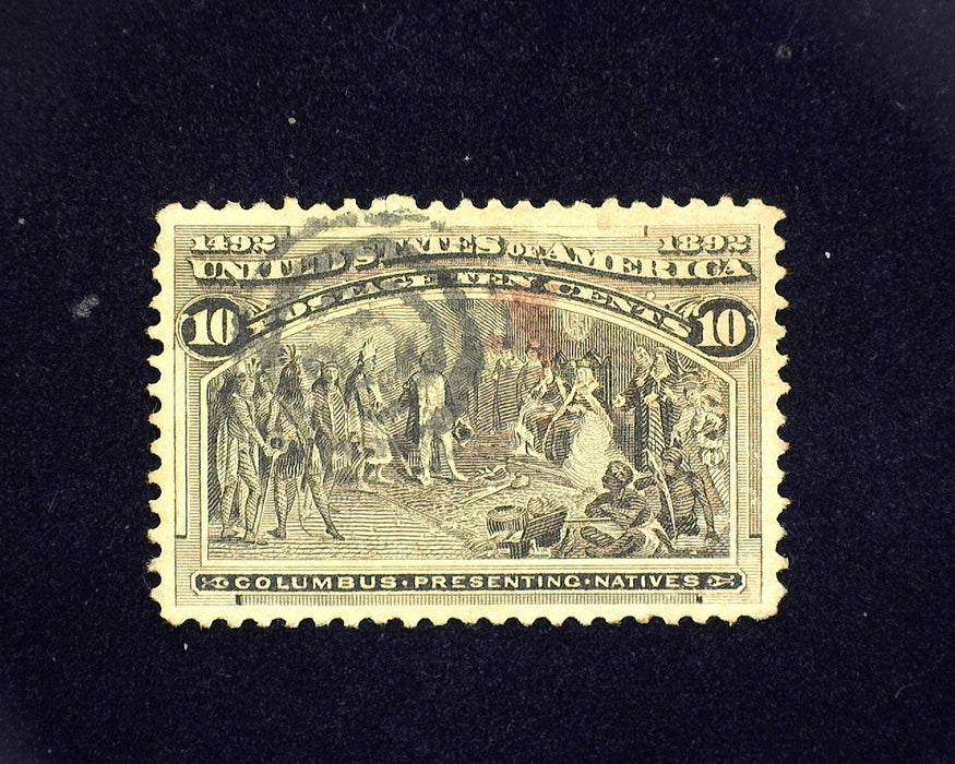 #237 Used 10 cent Columbian. XF US Stamp