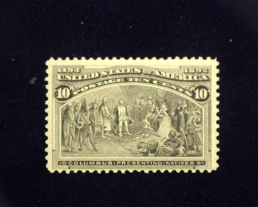 #237 MLH 10 cent Columbian. F US Stamp
