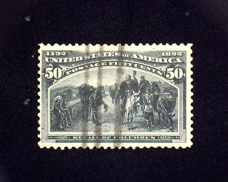 #240 Used 50 cent Columbian. F/VF US Stamp