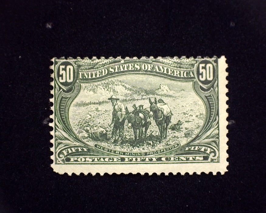 #291 MLH 50 cent Trans Mississippi. AVG US Stamp