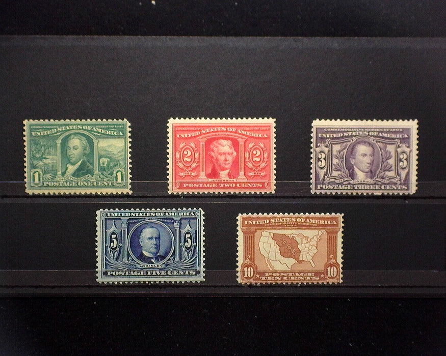 #323-327 MNH 1904 Louisiana Purchase 323-327. F US Stamp