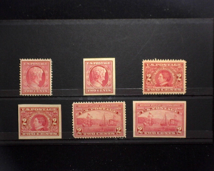 #367,368,370-373 MLH 1909 issue Vf/Xf US Stamp