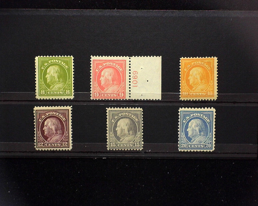 #414-419 MH 1912 issue 414-419. F US Stamp