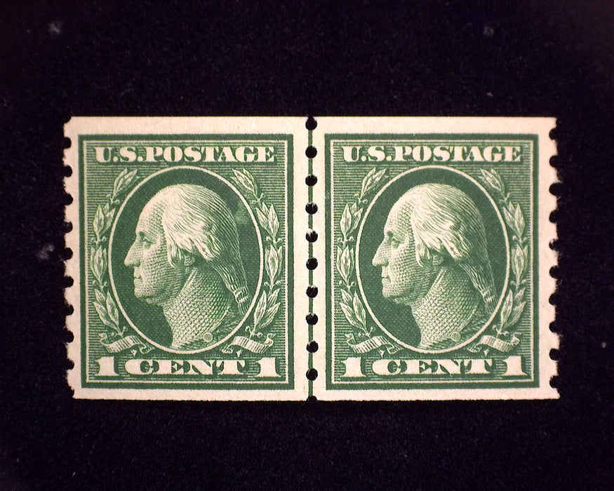 #412 Outstanding guide line pair. Mint Vf/Xf LH US Stamp