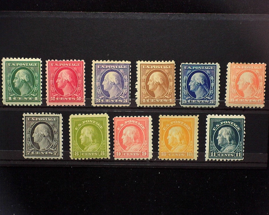 #424-434 MH 1913 issue 424-434. F US Stamp