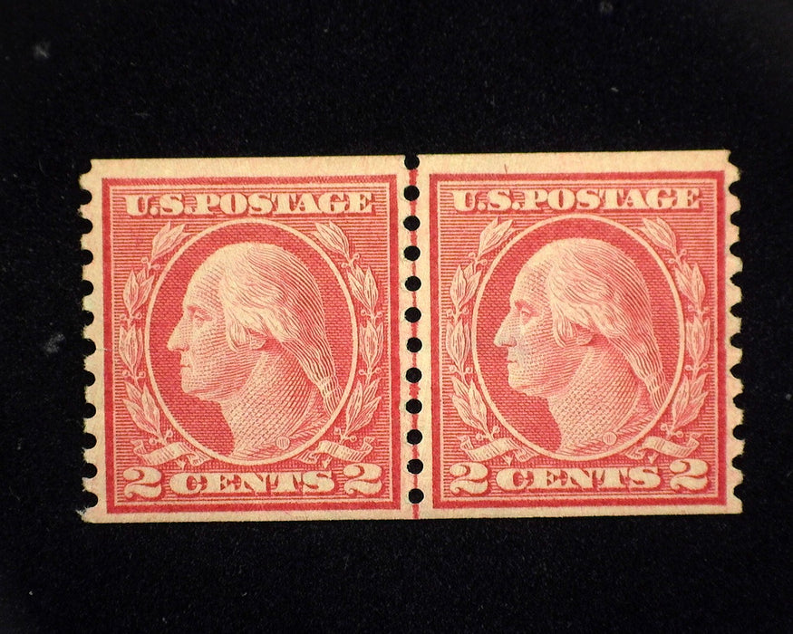 #455 MNH Fresh joint line pair. Right stamp thin. VF US Stamp