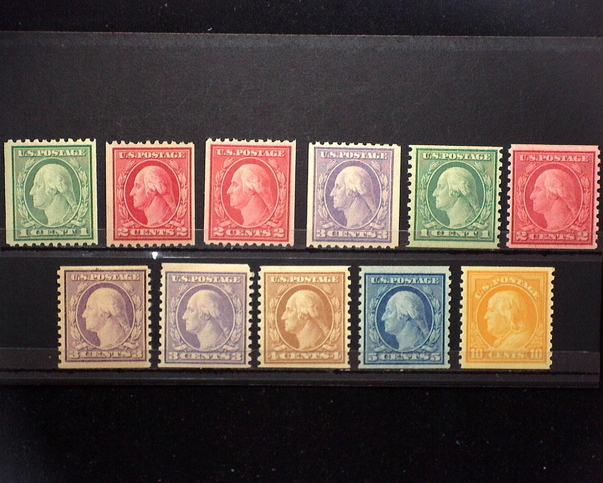 #486-497 MNH 1916 issue 486-497. Less 491. Choice coils. VF US Stamp