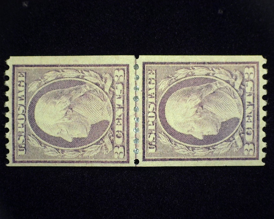 #489 Fresh joint line pair. Mint VF H US Stamp