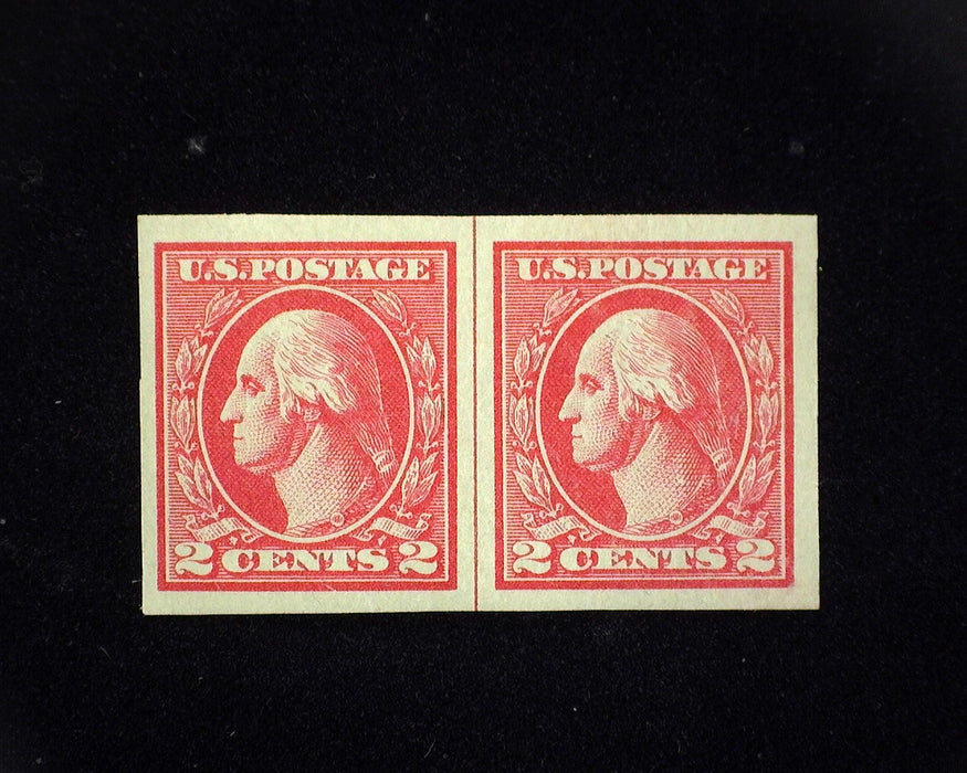 #533 MLH Choice horizontal line pair. Vf/Xf US Stamp