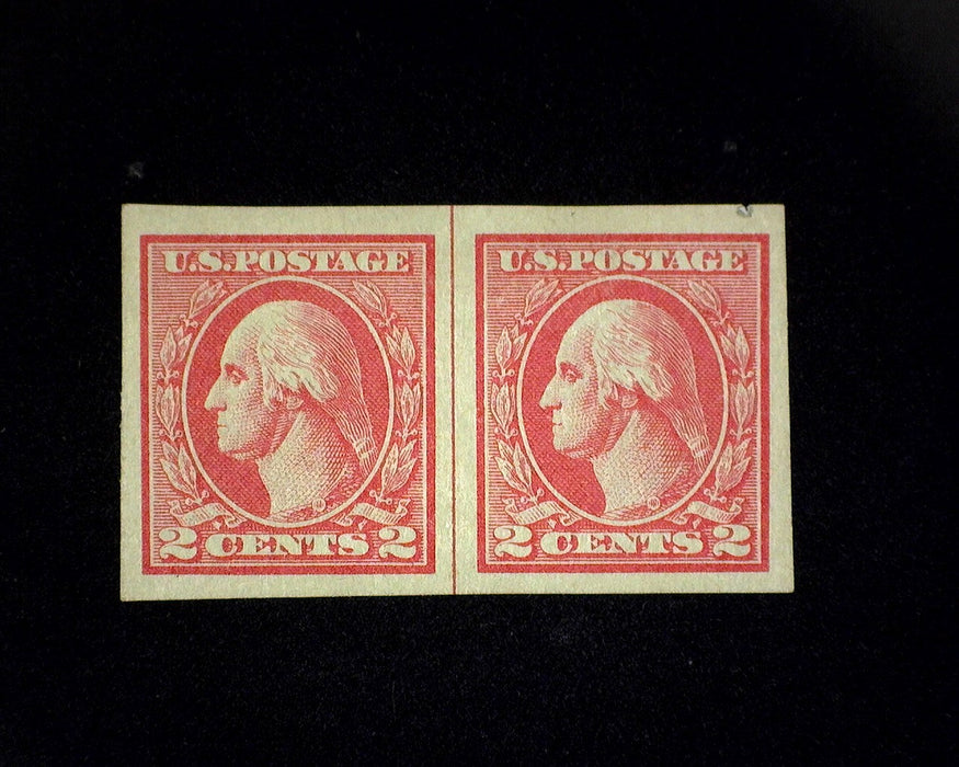 #534 MLH Fresh horizontal line pair. XF US Stamp