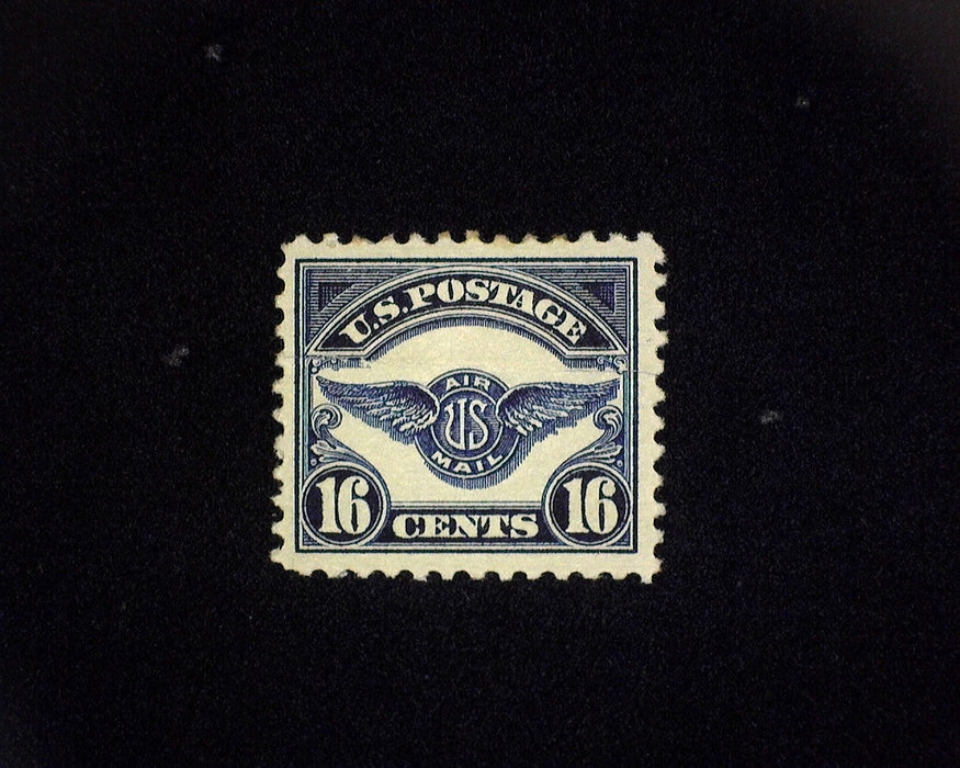 #C5 MLH 16 cent Air mail. Heavy horizontal gum crease. Nice looking filler. Vf/Xf US Stamp