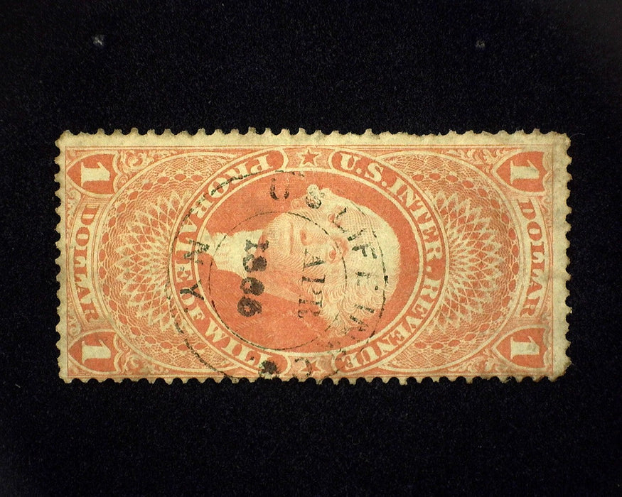 #R76c Used One dollar Revenue. F US Stamp