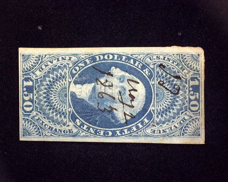 #R78a $1.50 Revenue. Two corner creases. VF Used - US Stamp