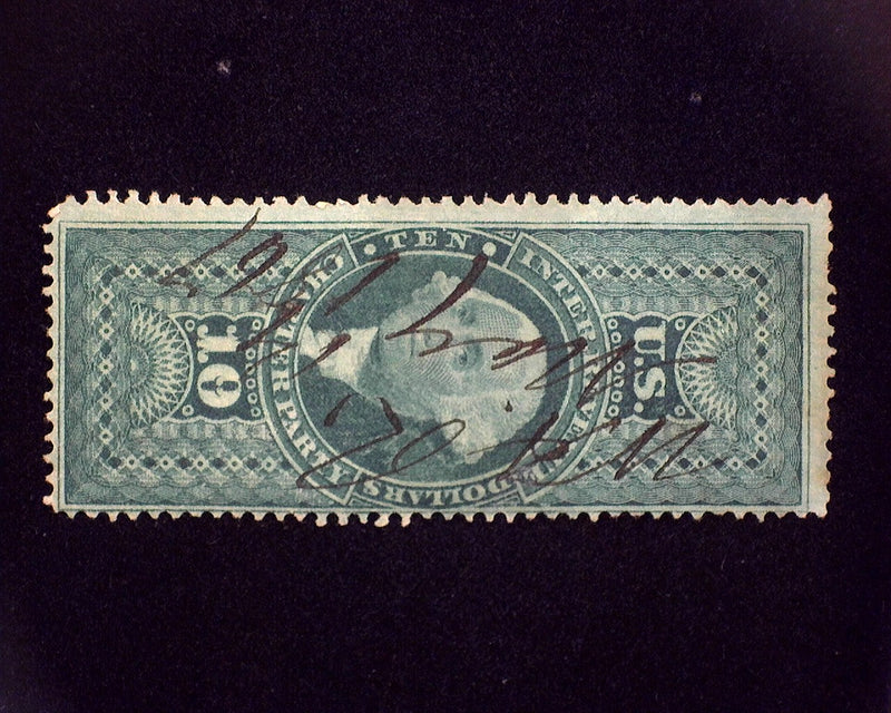 #R93c $10.00 Revenue. F Used - US Stamp
