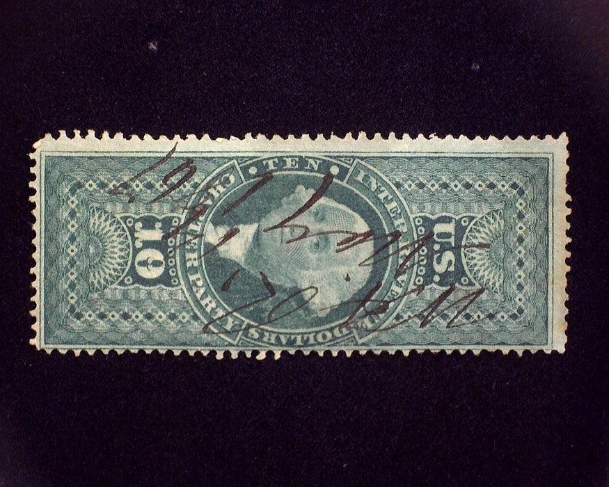 #R93c Used $10.00 Revenue. F US Stamp