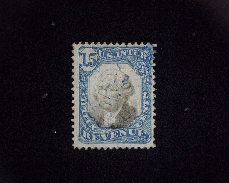#R110 15c Internal Revenue. Cut cancel. VF Used - US Stamp