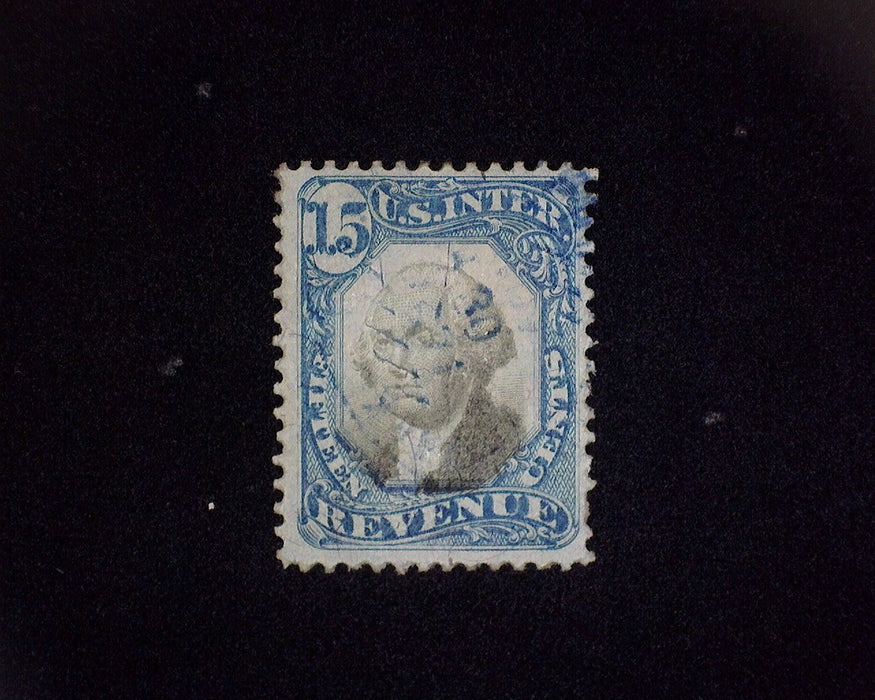 #R110 Used 15 cent Revenue. Cut cancel. VF US Stamp