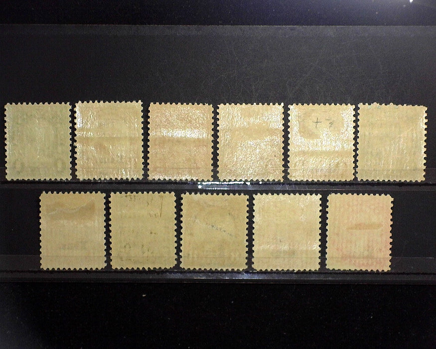 #658-668 1929 1c thru 10c Kansas overprints. Mint VF LH US Stamp
