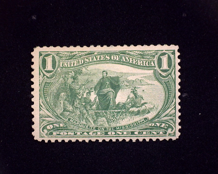 #285 1 cent Trans Mississippi Mint VF LH US Stamp