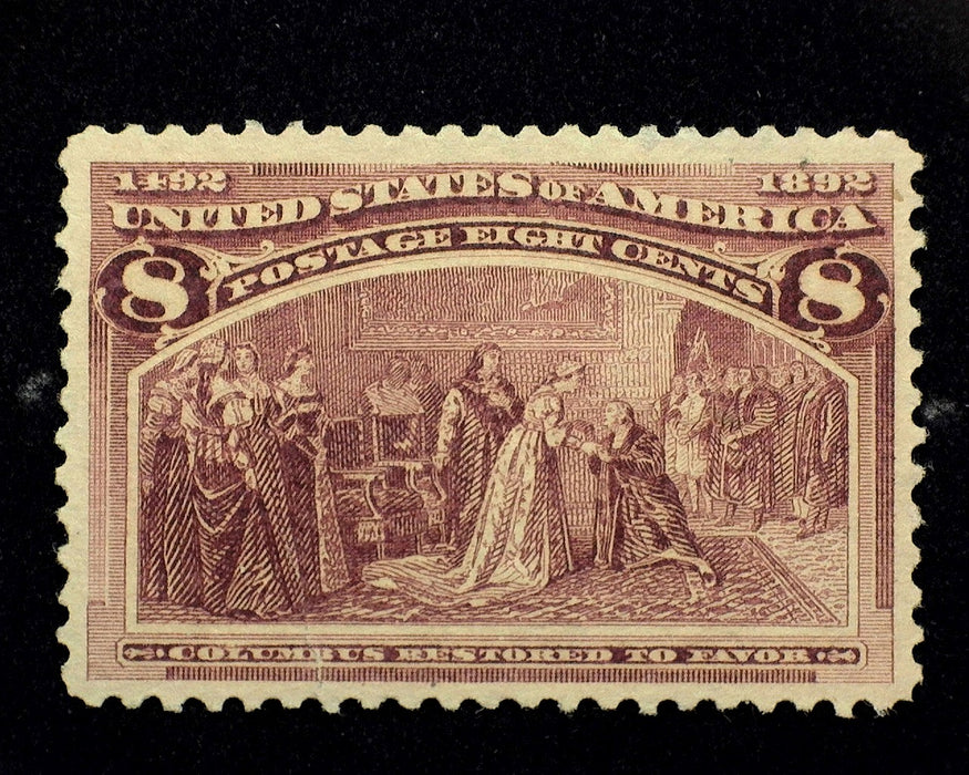 #236 8 Cent Columbian Mint No gum XF US Stamp