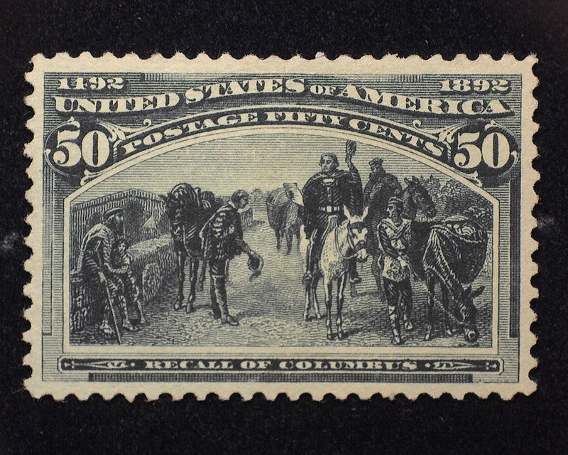 #240 50c Columbian Rich color. Mint XF No gum - US Stamp
