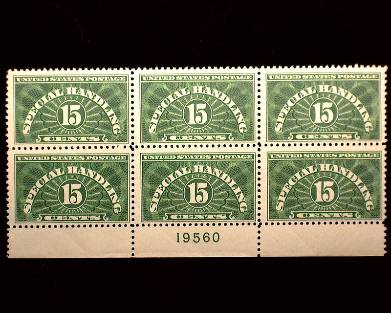 #QE2 15c Special Handling Plate Block. Mint VF NH - US Stamp