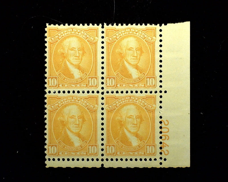 #715 10 Cent Washington Bicentennial Block Mint VF NH US Stamp