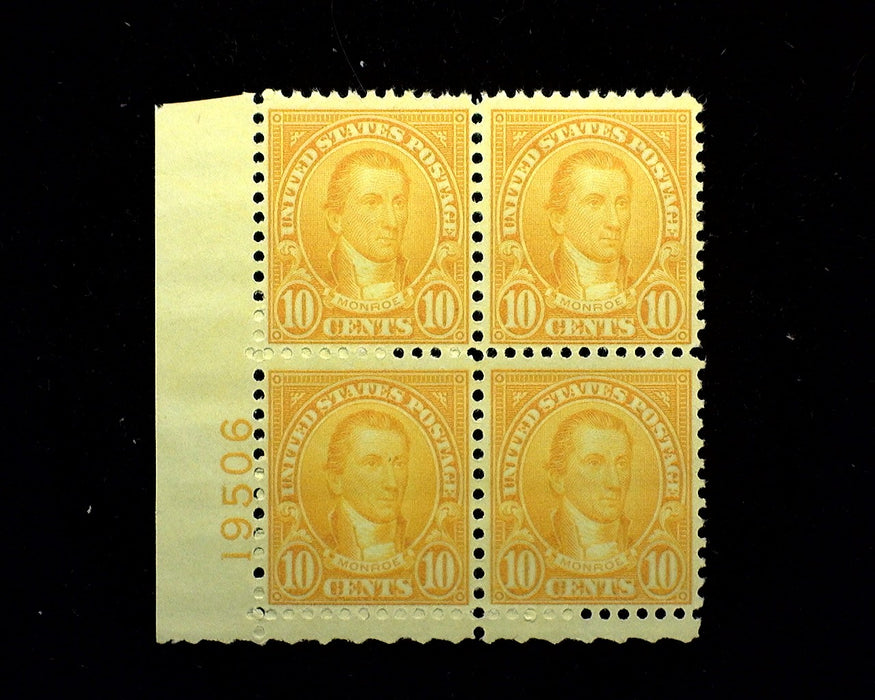 #642 10 Cent Monroe Plate Block Mint F/VF NH US Stamp