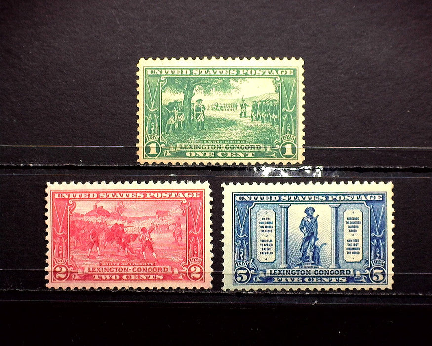 #617-619 Lexington Concord Mint VF/VF NH US Stamp
