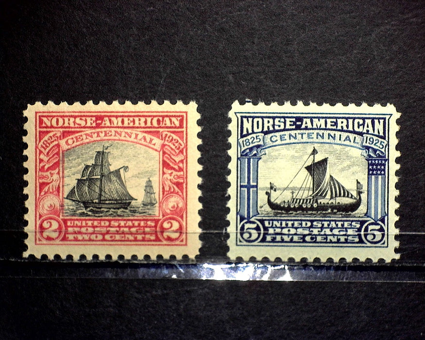 #620, 621 1920 Norse American Mint Vf/Xf NH US Stamp